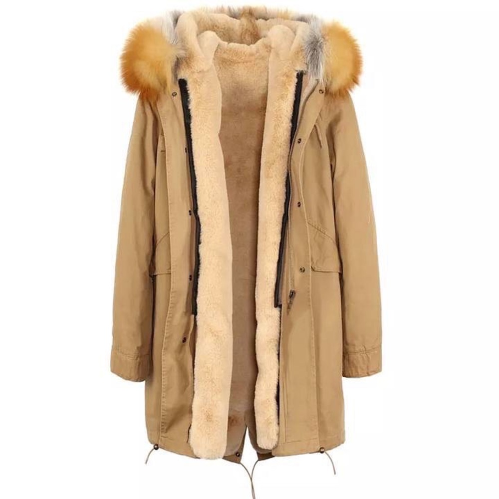 Fox Fur Parka Coat